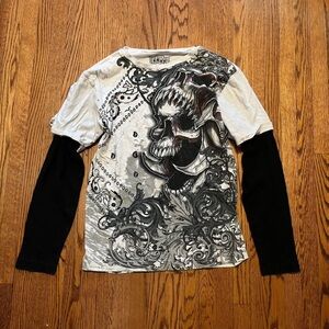 MMA Elite Skull Graphic Long Sleeve Shirt